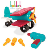 Battat – Take-Apart Airplane – Toy vehicle assembly playset with functional battery-powered drill - toy for kids aged 3 and up