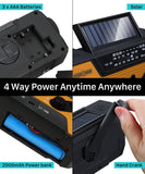 FosPower Emergency Solar Hand Crank Portable Radio, NOAA Weather Radio