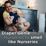 Playtex Diaper Genie Complete Diaper Pail, Fully Assembled, with Odor Lock Technology, Includes 1 Pail & 1 Refill, White
