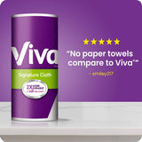 Viva Signature Cloth TaskSize Paper Towels, Soft & Strong Kitchen Paper Towels, White, 12 Family Rolls (143 sheets per roll)