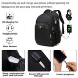 Travel Laptop Backpack,Extra Large Anti Theft College School Backpack for Men and Women with USB Charging Port