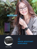 Mpow BH129 Bluetooth Receiver for Car Hands-Free Calls, Better Music Quality with CSR Chip,15 Hours Long Playing Time Bluetooth Adapter Black