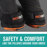 Knee Pads for Work, Construction Gel Knee Pads Tools by REXBETI, Heavy Duty Comfortable Anti-slip Foam Knee Pads, 1 Pair (Orange)