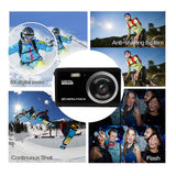 Mini Digital Camera for Photography with 2.8 Inch LCD 8X Digital Zoom, 20MP HD Digital Camera Rechargeable Point and Shoot Camera (Black)