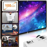 DR. J Professional HI-04 1080P Supported 4Inch Mini Projector - 40,000 Hours LED Full HD Video Projector