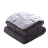 Linenspa Reversible Down Alternative Quilted Comforter, Twin XL, Black/Graphite