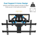 PERLESMITH Full Motion TV Wall Mount Bracket Dual Articulating Arms Bear up to 132lbs