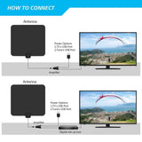 Digital TV Antenna - Amplified HDTV Antenna 75+ Miles Range Support 4K 1080P