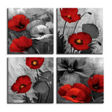 Red Wall Art Elegant Poppy Red Flower Wall Art Plant Abstract Art Poppy Canvas Wall Art