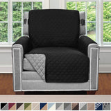 Sofa Shield Original Patent Pending Reversible Chair Slipcover, Chair, Black Gray