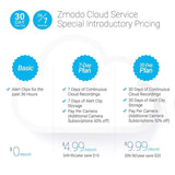 Zmodo Wireless Security Camera System (4 Pack) , Smart Home HD Indoor Outdoor WiFi IP Cameras with Night Vision, 1-month Free Cloud Recording