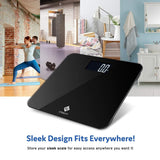 Etekcity High Precision Digital Body Weight Bathroom Scale with Ultra Wide Platform and Easy-to-Read Backlit LCD, 440 Pounds
