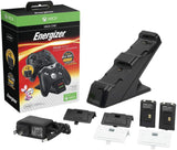 PDP Energizer Xbox One Controller Charger with Rechargeable Battery Pack for Two Wireless Controllers Charging Station Black (Package may Vary)