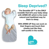 Love To Dream Swaddle UP, Blue, Small, 7-13 lbs, Dramatically Better Sleep, Allow Baby to Sleep in Their Preferred arms up Position