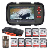Stealth Cam SD Card Reader and Viewer with Touch Screen 4.3" LCD + 8 16GB SD Cards + Rugged Storage Case