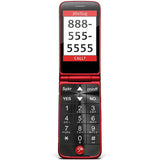 Jitterbug Flip Easy-to-Use Cell Phone for Seniors (Red) by GreatCall