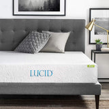LUCID 10 Inch Latex Foam Mattress - Ventilated Design - CertiPUR-US Certified Foam