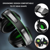 Nivava Gaming Headset for PS4, Xbox One, PC Headphones with Microphone LED Light Mic for Nintendo Switch Playstation Computer, K6(Green)