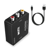 RCA to HDMI, GANA 1080P Mini RCA Composite CVBS AV to HDMI Video Audio Converter Adapter