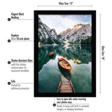 Americanflat 12x18 Black Poster Frame - Shatter-Resistant Glass - Hanging Hardware Included