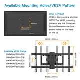 PERLESMITH Full Motion TV Wall Mount Bracket Dual Articulating Arms Bear up to 132lbs