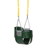 Eastern Jungle Gym Heavy-Duty High Back Full Bucket Toddler Swing Seat with Coated Swing Chains Fully Assembled