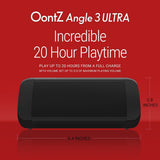 OontZ Angle 3 Ultra : Portable Bluetooth Speaker 14-Watts Deliver Bigger Bass and Hi-Quality Sound, 100ft Wireless Range, Play Two Together Black