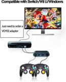 VOYEE Gamecube Controller - 2 Pack Classic Wired Controllers Gamepad for Nintendo Wii Gamecube (Black)