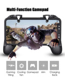 Pubg Mobile Controller with Cooling Fan 5200mah Power Bank, Mobile Gaming Trigger for PUBG/Fortnite/Rules of Survival, Phone Controller (Black)