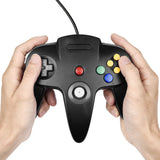 2 Pack N64 Controller, iNNEXT Classic Wired N64 64-bit Game pad Joystick for Ultra 64 Video Game Console N64 System Mario Kart (Black)