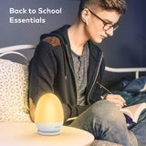 VAVA VA-CL006 Night Lights for Kids with Stable Charging Pad, ABS+PC Bedside Lamp for Breastfeeding, Touch Control&Timer Setting, White
