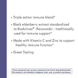 Nature's Way Sambucus Elderberry Gummies, Herbal Supplements with Vitamin C and Zinc, Gluten Free, Vegetarian, 60 Gummies (Packaging May Vary)