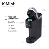 Keurig K-Mini Basic Coffee Maker, Single Serve K-Cup Pod Coffee Brewer, 6 to 12 oz. Brew Sizes
