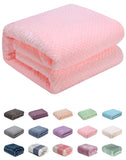 Throw Blanket of Plush Fuzzy Fleece Lightweight Soft Warm Cozy Coral Multipurpose for Couch and Sofa,Picnic,Beach,AC Room,Travel(50"x70", Baby Pink)