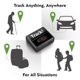 Tracki 2019 Model Mini Real-time GPS Tracker. Full USA, CA & Worldwide Coverage. For Cars, Kids, Pet, Drone Small Portable GPS Tracking Device