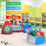 5pc Kids Ball Pit Tents and Tunnels, Toddler Jungle Gym Play Tent with Play Crawl Tunnel Toy, for Boys babies infants Children