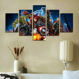 AtfArt 5 Piece Miracle Avenger ultron super hero canvas painting for living room home decor
