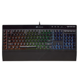 Corsair K55 RGB Gaming Keyboard - Quiet & Satisfying LED Backlit Keys - Media Controls - Wrist Rest Included – Onboard Macro Recording