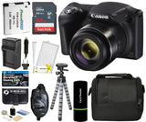 Canon PowerShot SX420 IS Digital Camera (Black) with 20MP, 42x Optical Zoom, 720p HD Video & Built-In Wi-Fi + 64GB Card + Reader + Grip+Spare Battery
