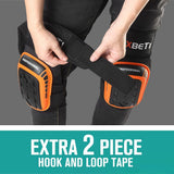 Knee Pads for Work, Construction Gel Knee Pads Tools by REXBETI, Heavy Duty Comfortable Anti-slip Foam Knee Pads, 1 Pair (Orange)