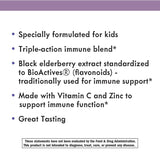 Nature's Way Sambucus Elderberry Kid's Gummies Herbal Supplements, 60 Count | Black Elderberry |Vitamin C | Zinc |