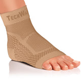 TechWare Pro Ankle Brace Compression Sleeve - Relieves Achilles Tendonitis,Joint Pain. Plantar Fasciitis Foot Sock with Arch Support. Injury Recovery