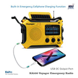 Kaito KA500 5-way Powered Solar Power,Dynamo Crank, Wind Up Emergency AM/FM/SW/NOAA Weather Alert Radio