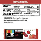 KIND Whole Fruit Bars, Cherry Apple Chia, No Sugar Added, Gluten Free, 1.2 Ounce (12 Count)