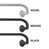 AmazonBasics Room Darkening Curtain Rod - 28" to 48", Black