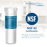 Crystala Filters Compatible with GE XWF Water Filter, Replacement for GE SmartWater Refrigerator Water Filter, (3 PACK)