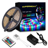LED Strip Lights - 5M/16.4 Ft SMD 3528 RGB 300 LED Color Changing Kit