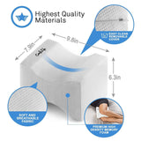ComfiLife Orthopedic Knee Pillow for Sciatica Relief, Back Pain, Leg Pain, Pregnancy, Hip and Joint Pain - Memory Foam Wedge Contour