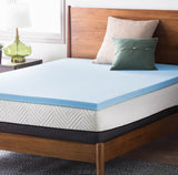 LUCID 2-Inch Gel Infused Memory Foam Mattress Topper - Twin