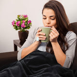 Bedsure Fleece Blanket Twin Size Black Lightweight Super Soft Cozy Luxury Bed Blanket Microfiber